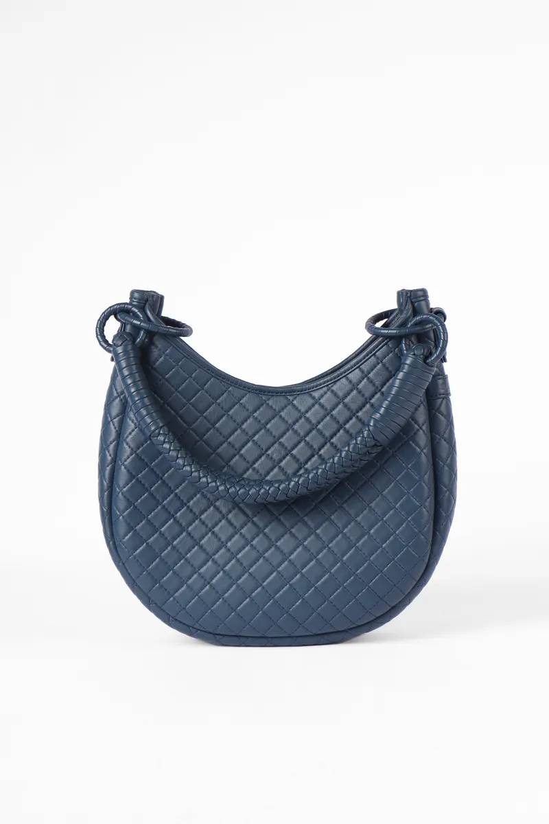 Saddle Shoulder Bag, Navy Blue