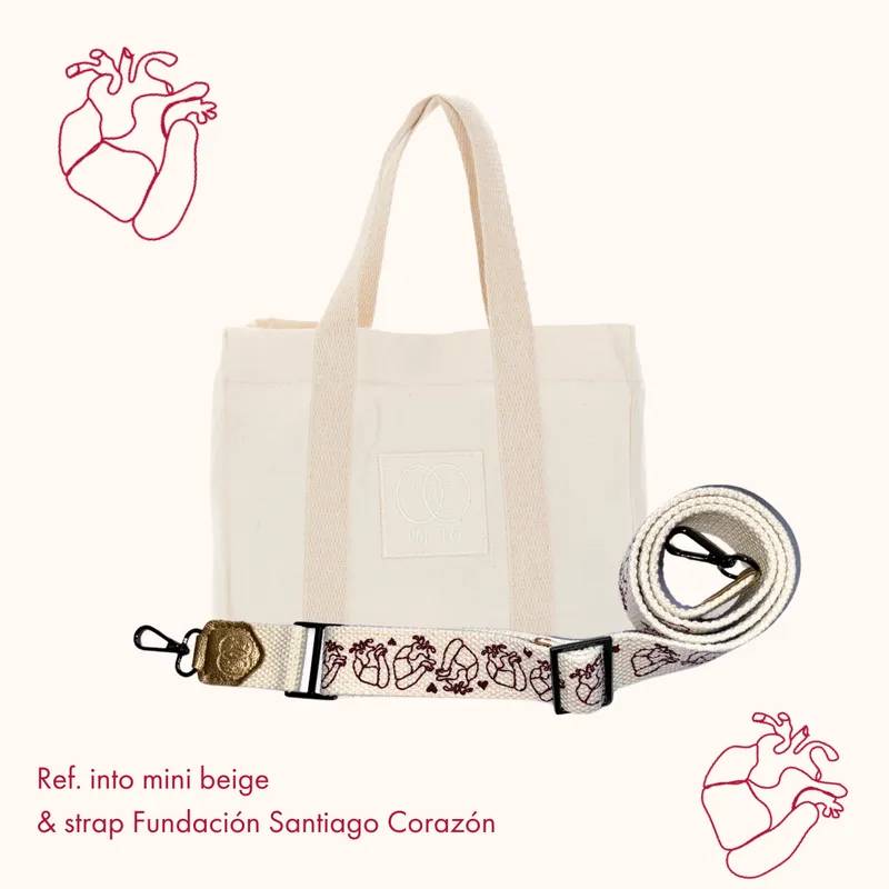 MINI BEIGE + STRAP ANATOMICAL HEARTS