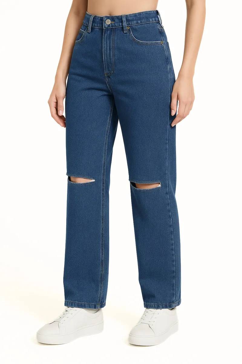 JEANS STRAIGHT CUT OUT MACELLONI
